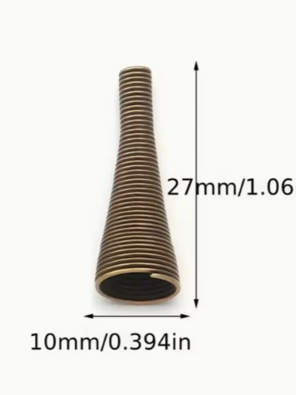 Spring Beading Caps 10pcs Iron Alloy Golden 27x10mm